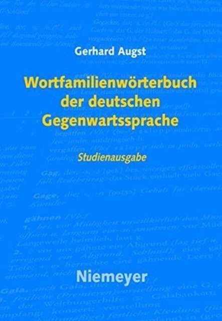 Wortfamilienworterbuch Der Deutschen Gegenwartssprache