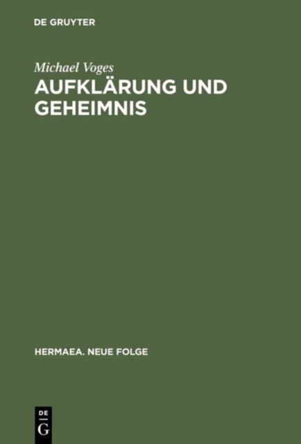 Aufklarung und Geheimnis