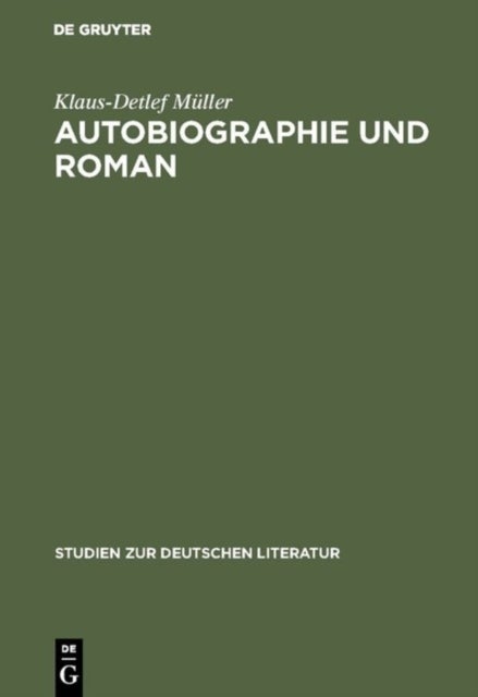Autobiographie Und Roman