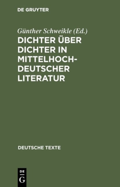 Dichter Uber Dichter in Mittelhochdeutscher Literatur