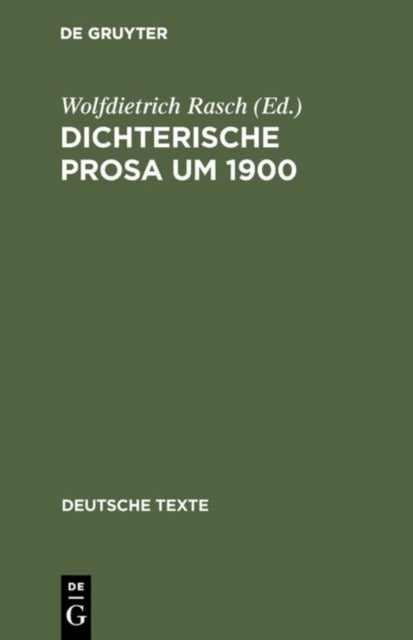 Dichterische Prosa Um 1900
