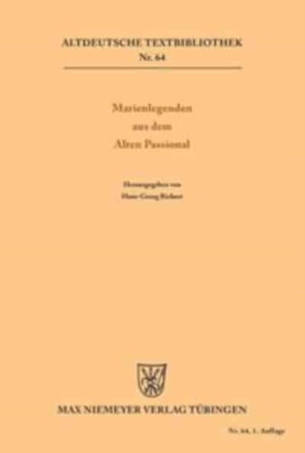 Marienlegenden Aus Dem Alten Passional