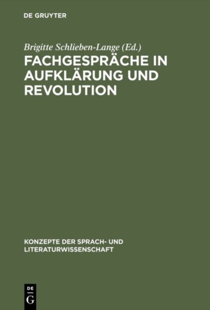 Fachgesprache in Aufklarung und Revolution