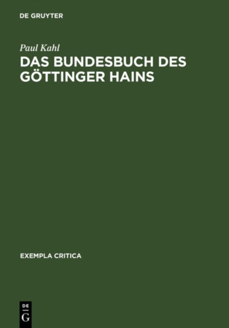Das Bundesbuch des Gottinger Hains