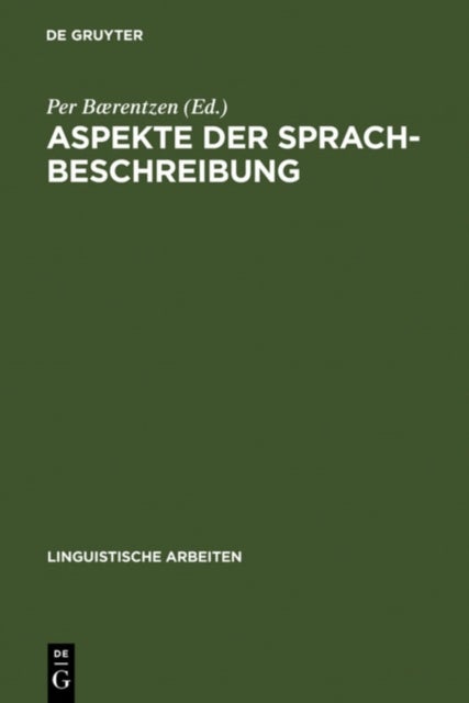 Aspekte Der Sprachbeschreibung