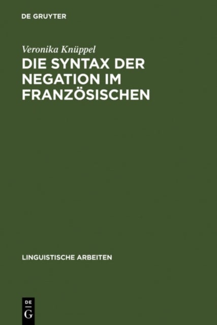 Die Syntax der Negation im Franzosischen