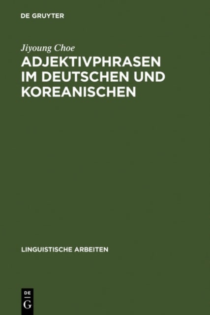 Adjektivphrasen Im Deutschen Und Koreanischen