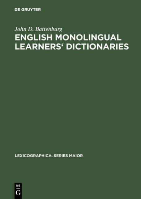 English monolingual learners' dictionaries - A user-oriented study