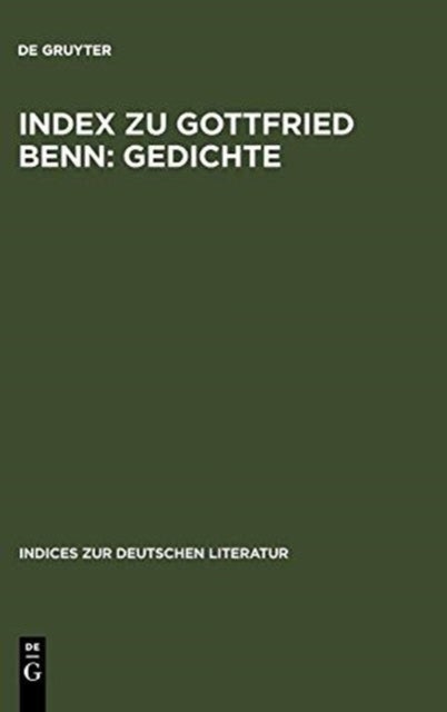 Index zu Gottfried Benn: Gedichte