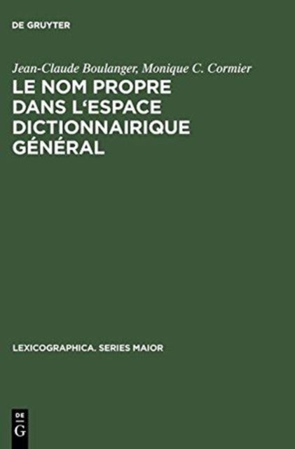 Le nom propre dans l''espace dictionnairique général