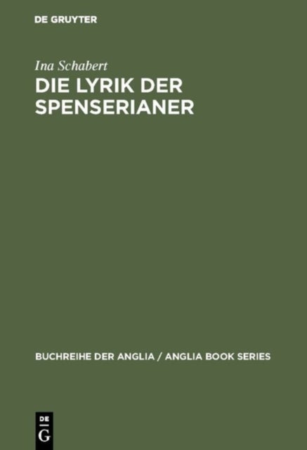 Die Lyrik Der Spenserianer