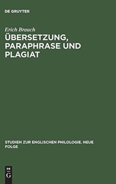 Übersetzung, Paraphrase Und Plagiat - Untersuchungen Zum Schicksal Englischer >Character- Books