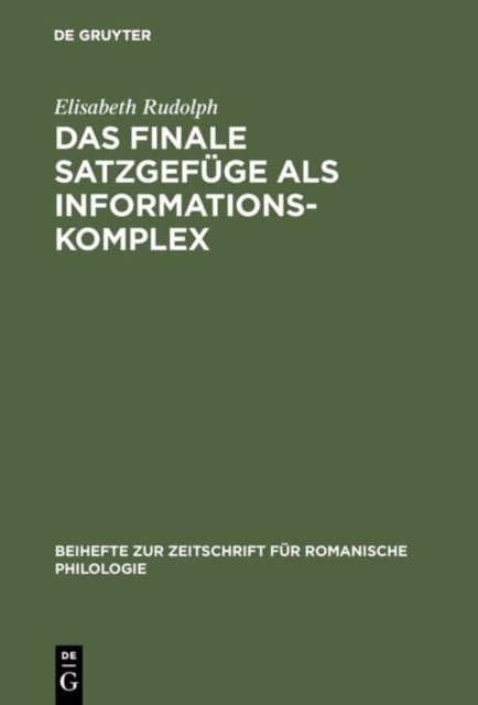 Das finale Satzgefuge als Informationskomplex