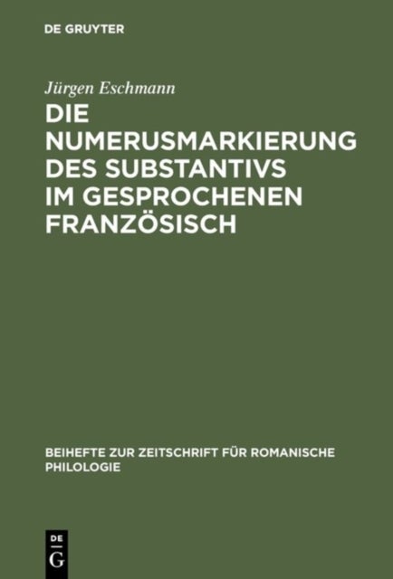 Die Numerusmarkierung des Substantivs im gesprochenen Franzosisch