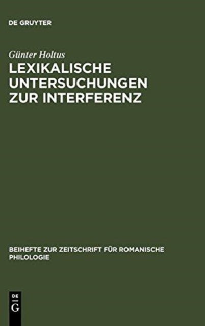 Lexikalische Untersuchungen Zur Interferenz