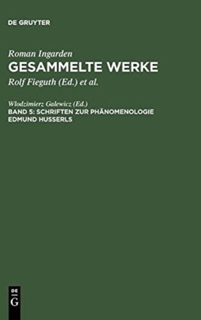 Schriften zur Phanomenologie Edmund Husserls