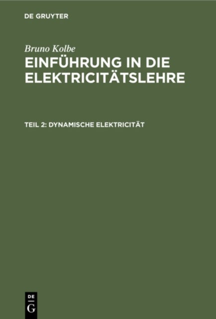Dynamische Elektricitat