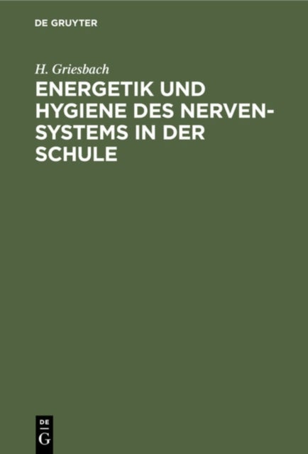 Energetik und Hygiene des Nerven-Systems in der Schule - Schulhygienische Untersuchungen