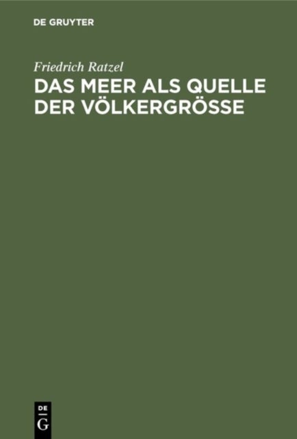Das Meer ALS Quelle Der Volkergroße