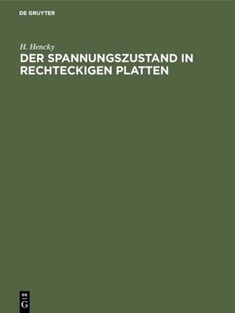 Spannungszustand in rechteckigen Platten