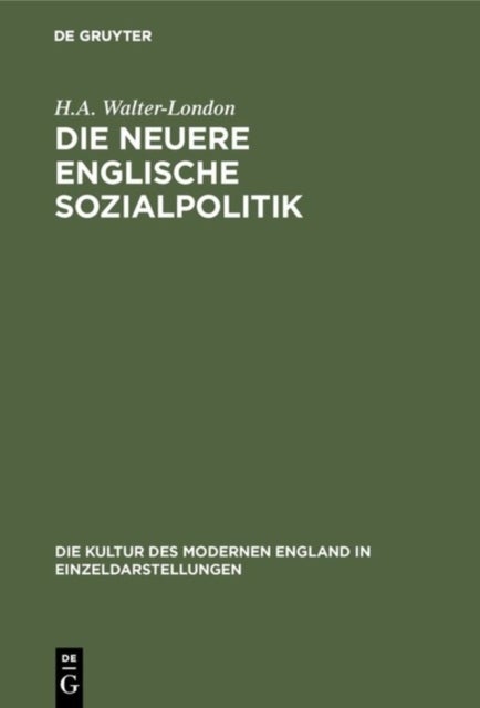 neuere englische Sozialpolitik