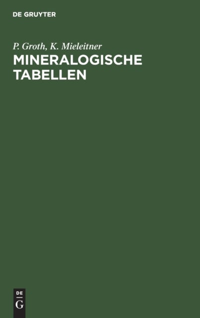 Mineralogische Tabellen