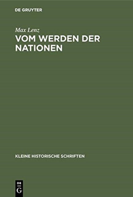 Vom Werden Der Nationen