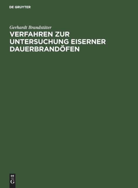 Verfahren Zur Untersuchung Eiserner Dauerbrandofen
