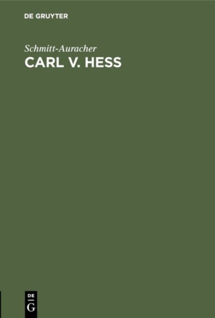 Carl V. Hess - Zum 28. Juni 1924