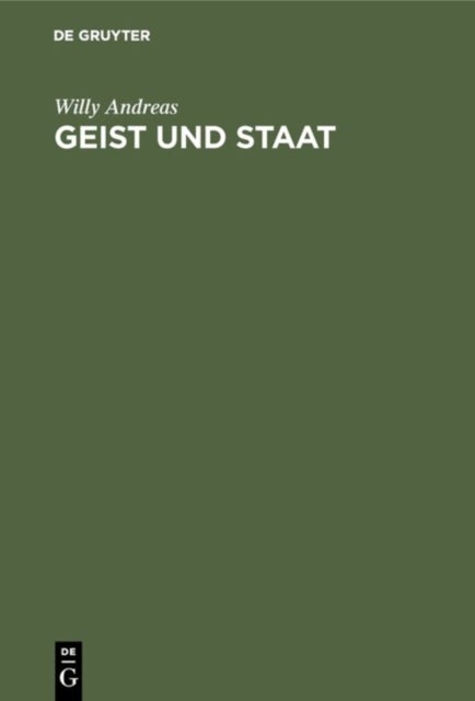 Geist Und Staat - Historische Portrats