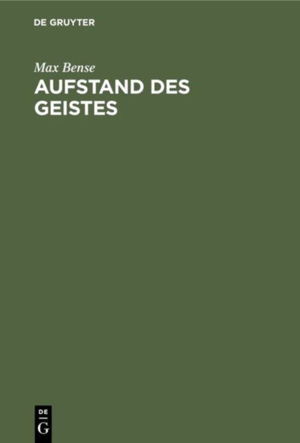 Aufstand des Geistes - Eine Verteidigung Der Erkenntnis