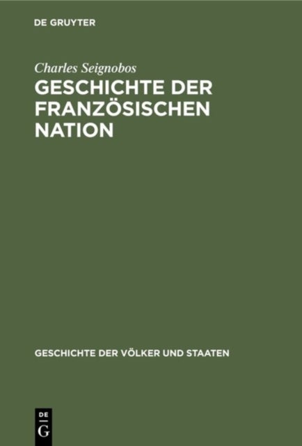 Geschichte Der Franzosischen Nation
