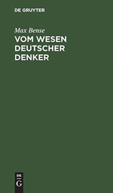 Vom Wesen deutscher Denker