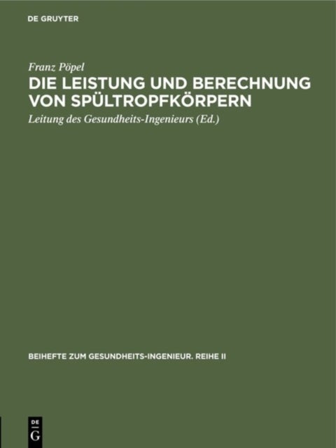 Die Leistung und Berechnung von Spultropfkorpern