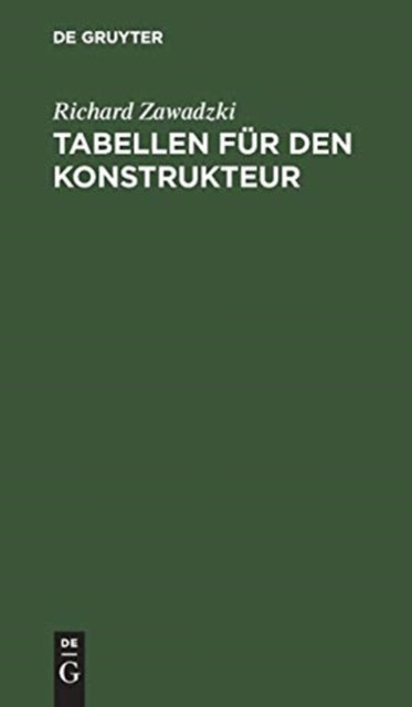 Tabellen Fur Den Konstrukteur