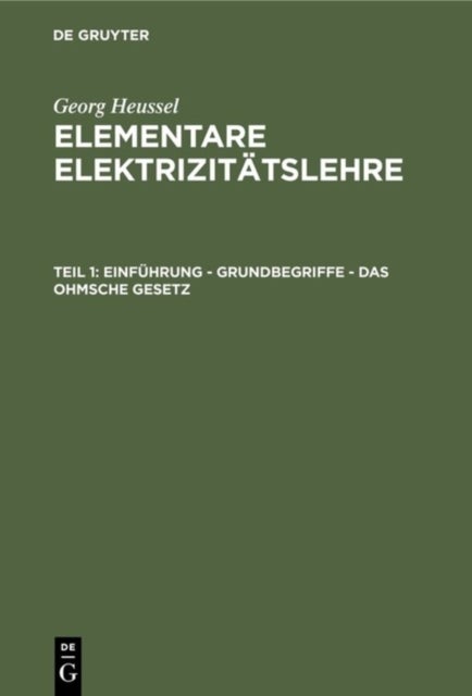 Einfuhrung - Grundbegriffe - Das Ohmsche Gesetz