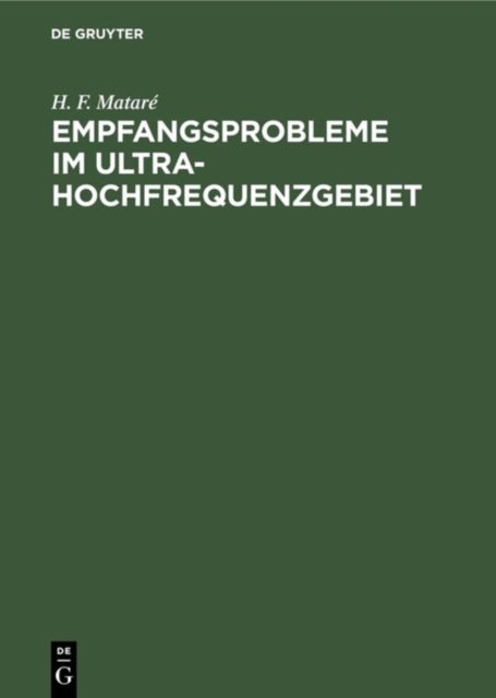 Empfangsprobleme Im Ultrahochfrequenzgebiet