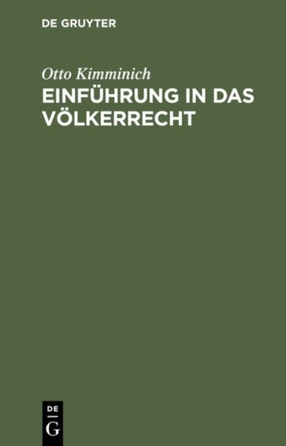 Einfuhrung in Das Volkerrecht