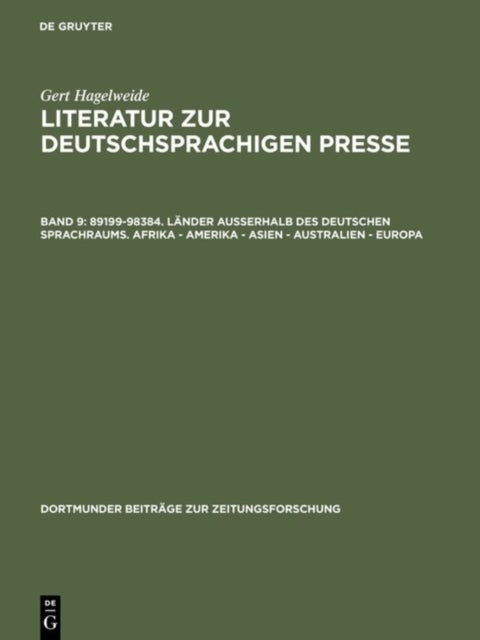 89199–98384. Länder außerhalb des deutschen Sprachraums. Afrika - Amerika - Asien - Australien - Europa