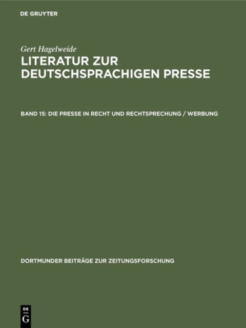 Presse in Recht und Rechtsprechung / Werbung