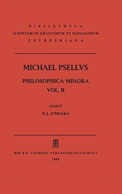 Philosophica Minora, Vol. II CB