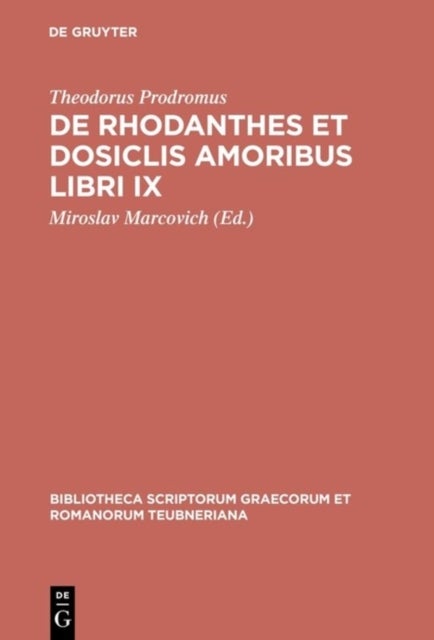De Rhodanthes Et Dosiclis Amo CB