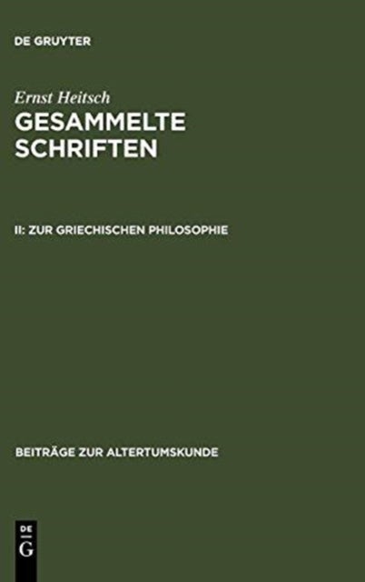 Zur griechischen Philosophie