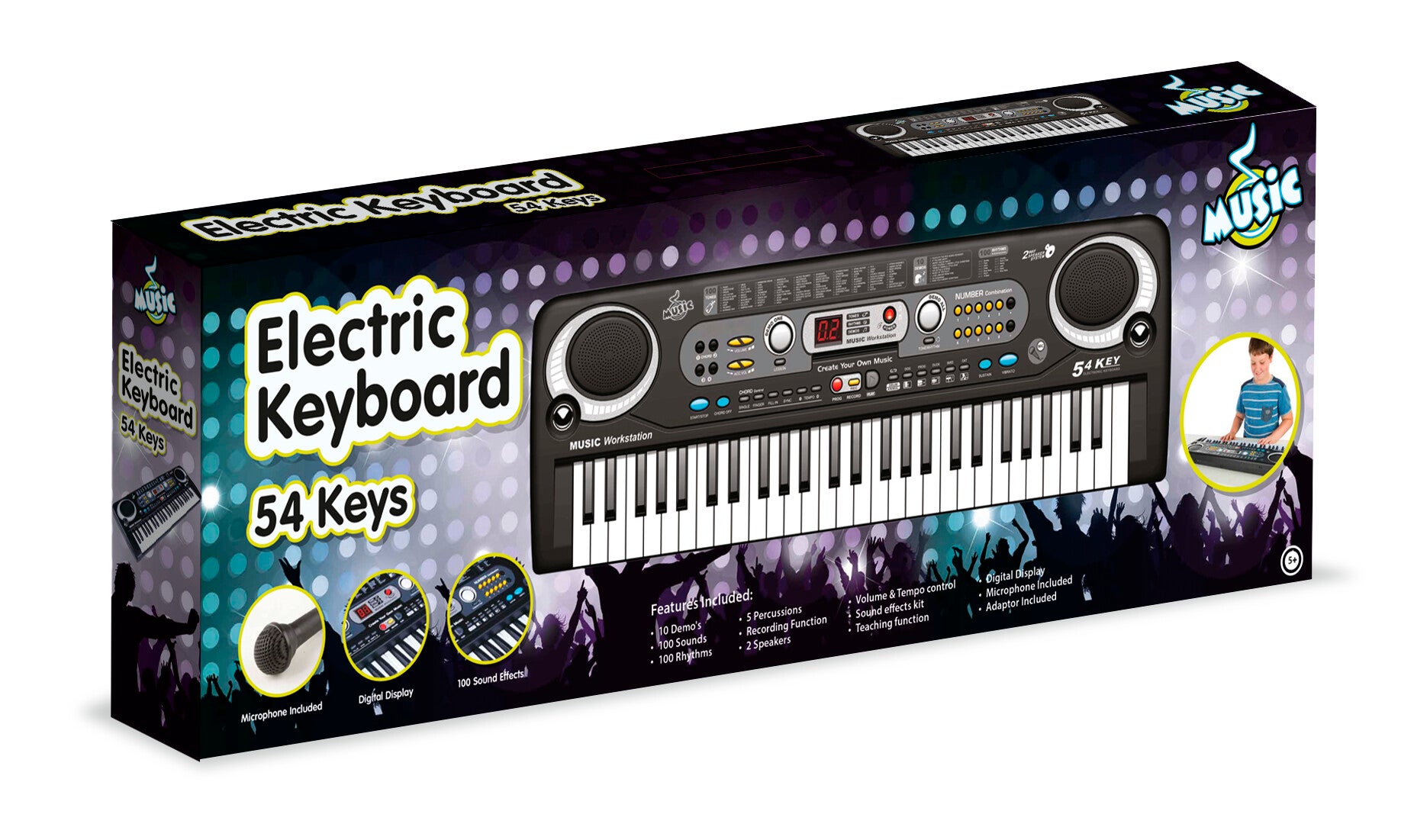 Musikk keyboard 54 tagenter