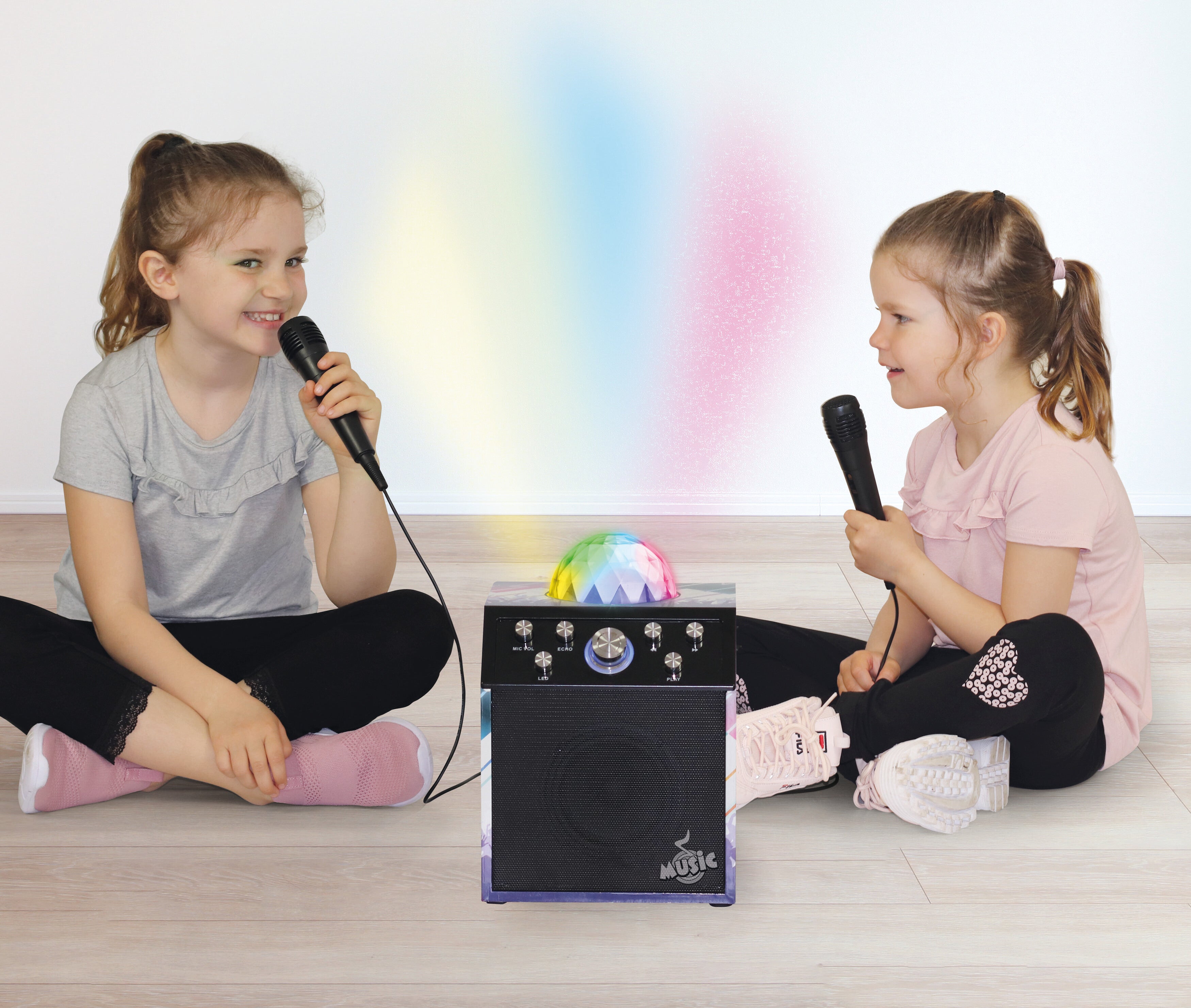 Musikk karaoke disco m/2 mikrofoner