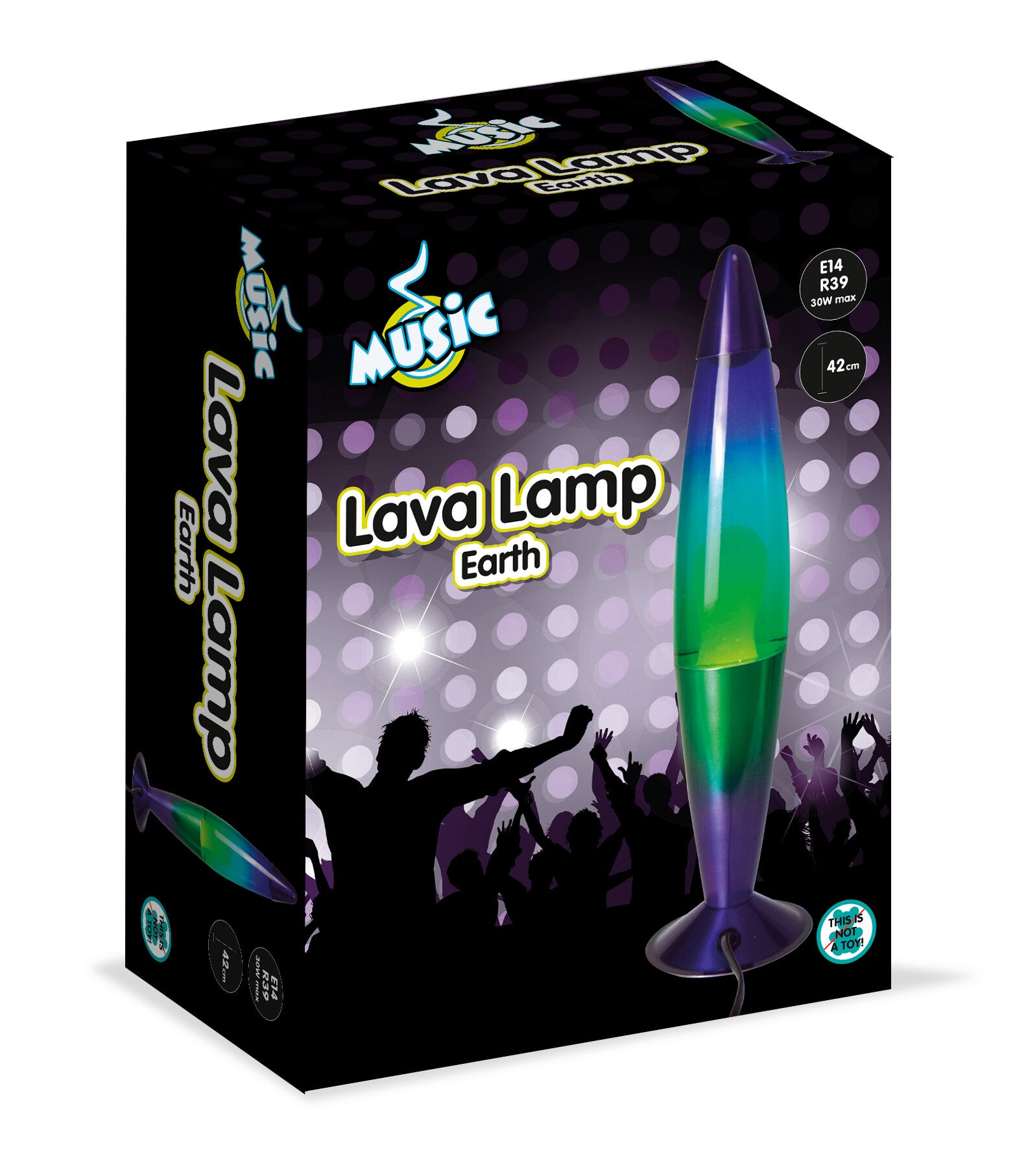 Music Lava Lamp Earth 42cm