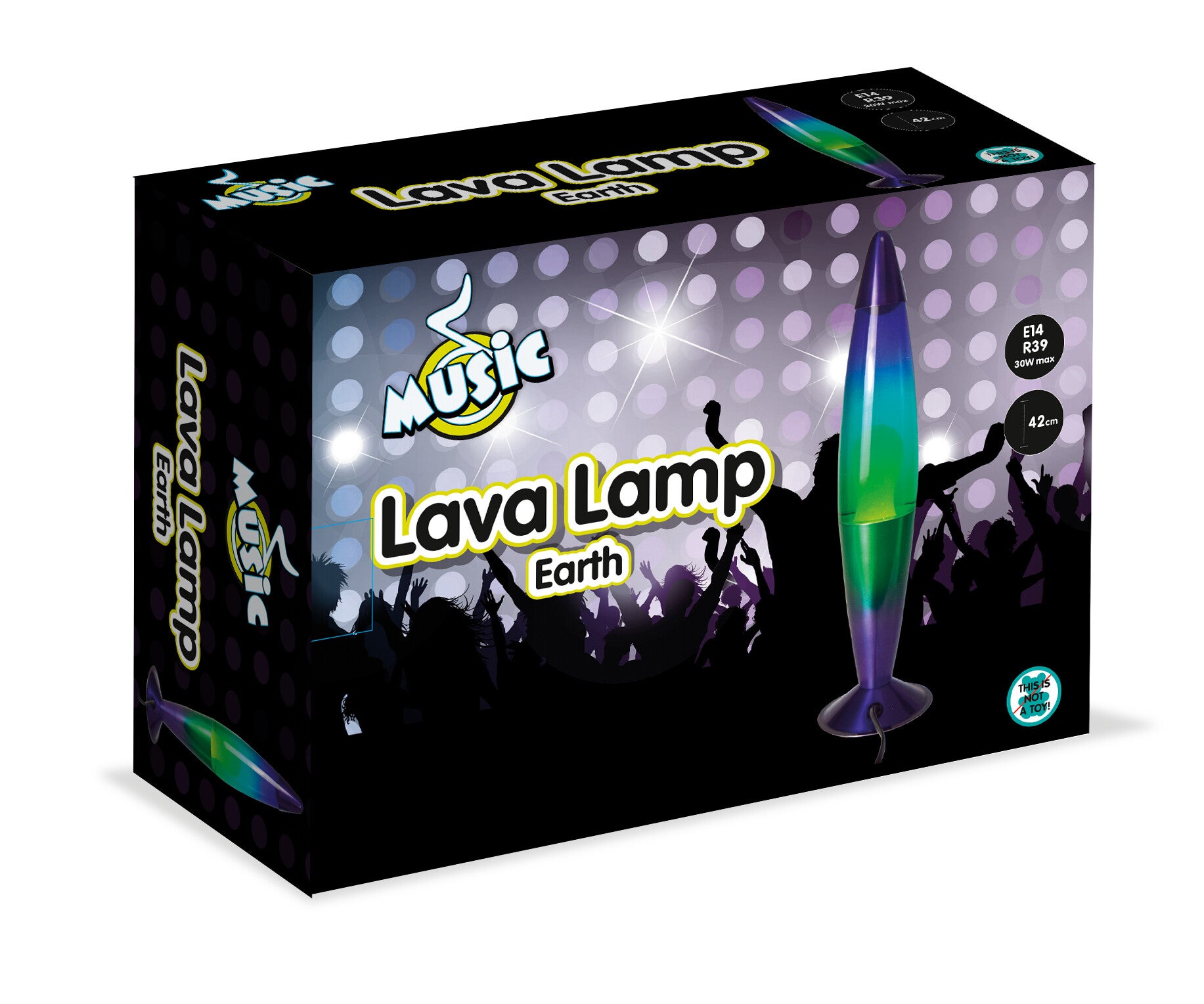 Music Lava Lamp Earth 42cm