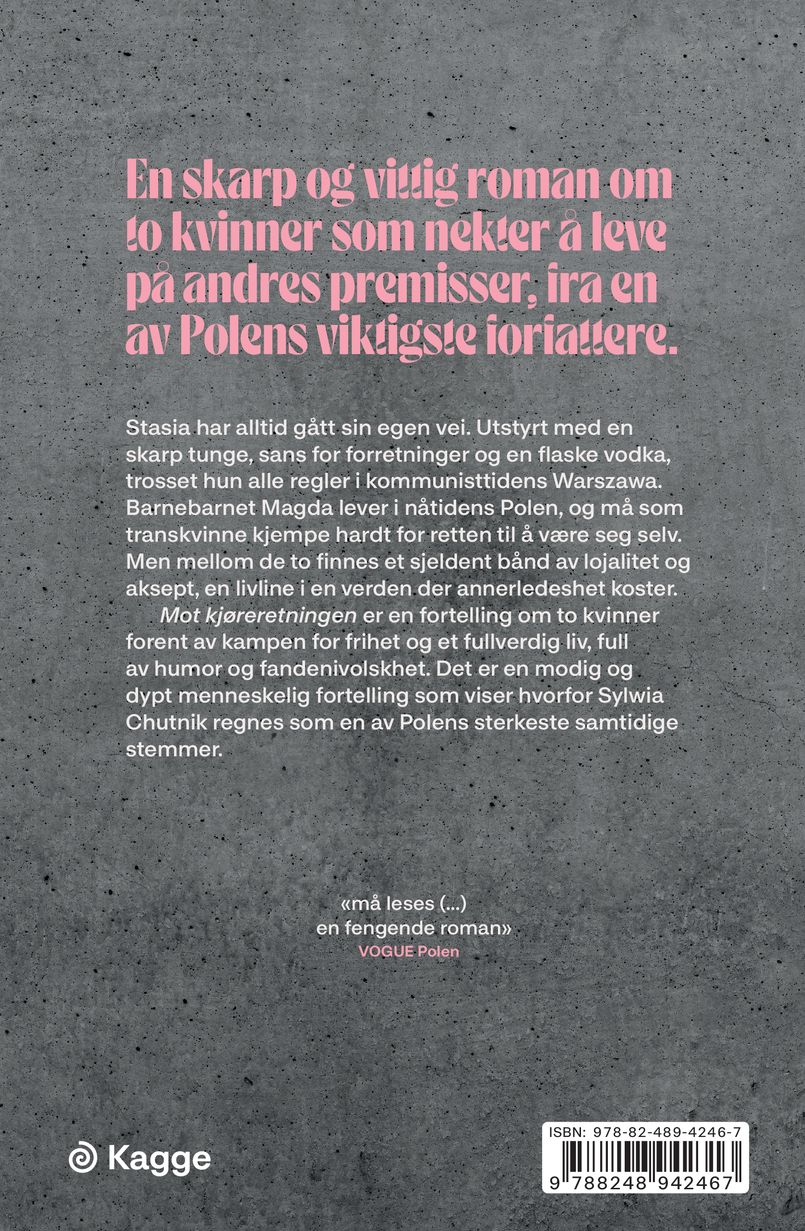 Mot kjøreretningen