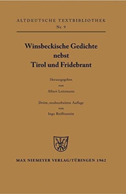 Winsbeckische Gedichte Nebst Tirol Und Fridebrant