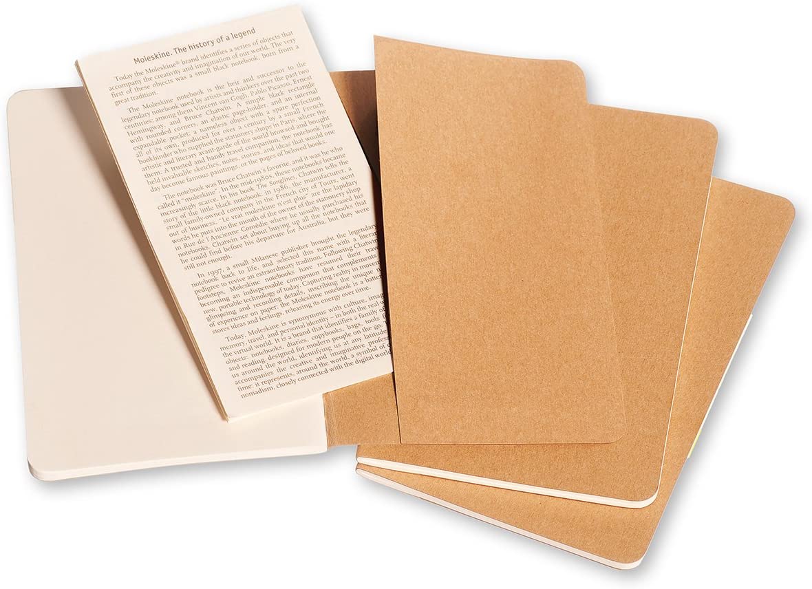 Moleskine Notatbok Blank Kraft Pkt (3)